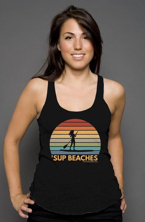 SUP Beaches Fitted Racerback Tank - Soulfish